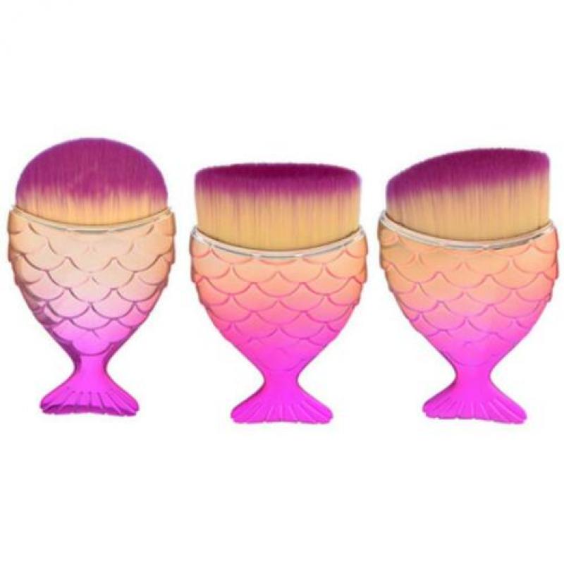 make-up kwast penseel zeemeermin mermaid paars goud NIEUW