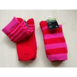 Nieuw hema sokken maat 35/38 roze rood