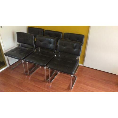 Industriële eetkamerstoelen Woood 6x