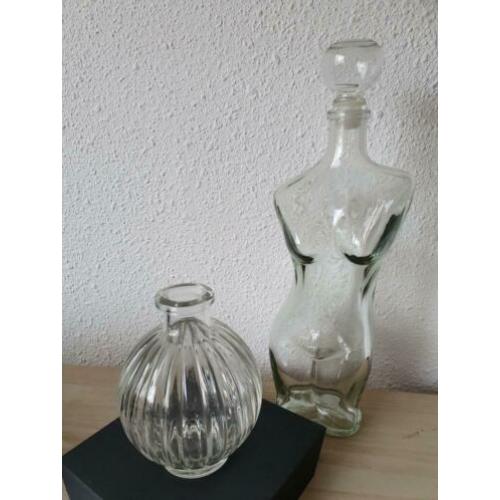 Depose Art Deco Flessen gemerkt/ gesigneerd vintage