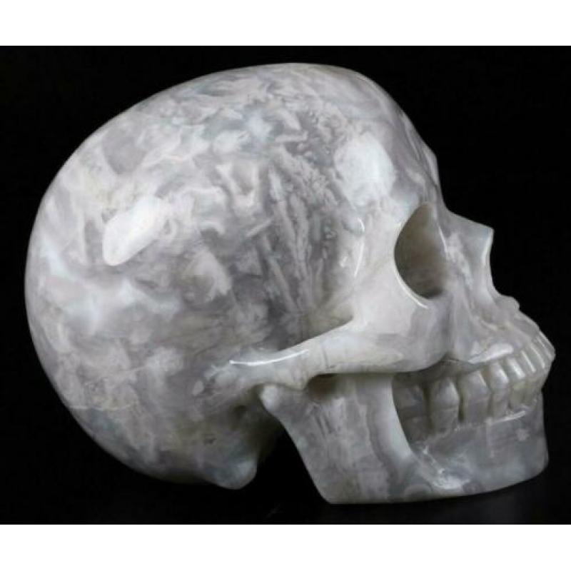 Agaat Schedel Kristal Quartz Kwarts Beeld 2.5 KG Doodshoofd
