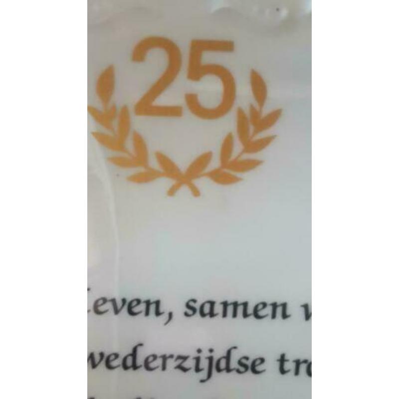 spreuk bord 25 jaar huwelijk LIMOGES selection GILIS