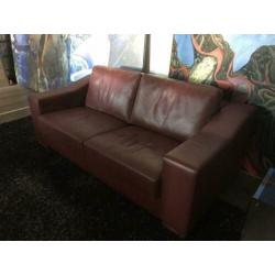 Leolux Antonia lounge leder Senso granata