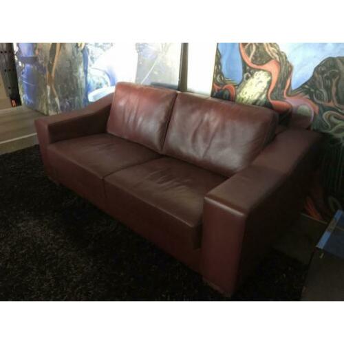 Leolux Antonia lounge leder Senso granata