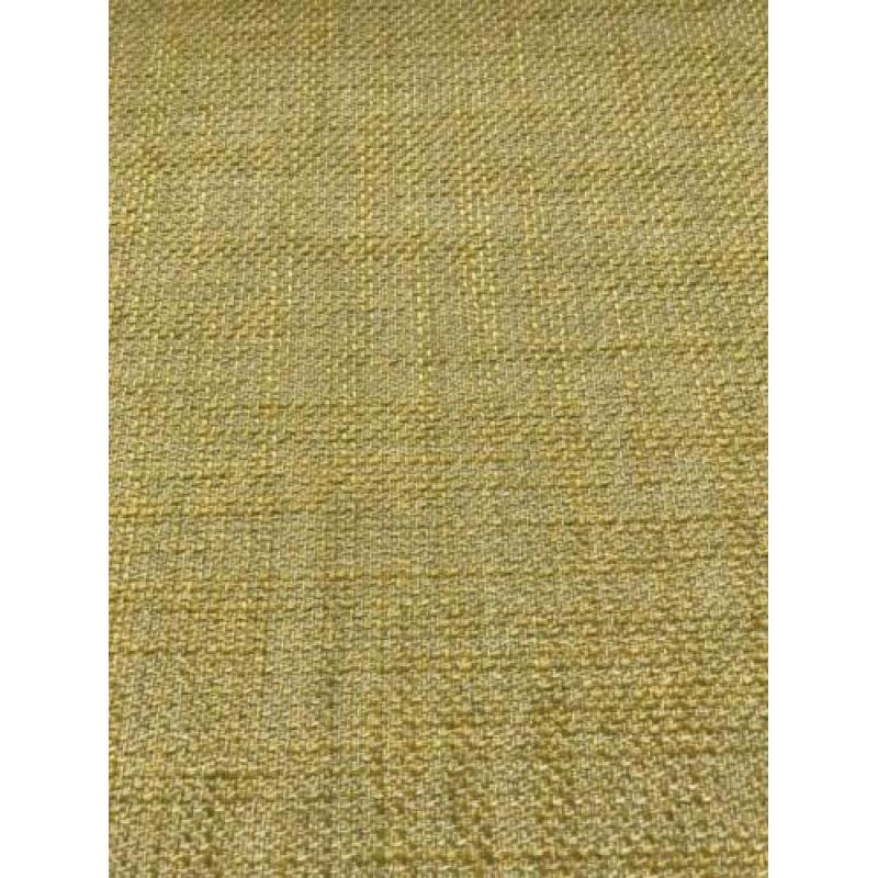 Vintage/retro okergele bank en hocker