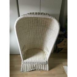 rotan strandstoel wit - 150 centimeter hoog