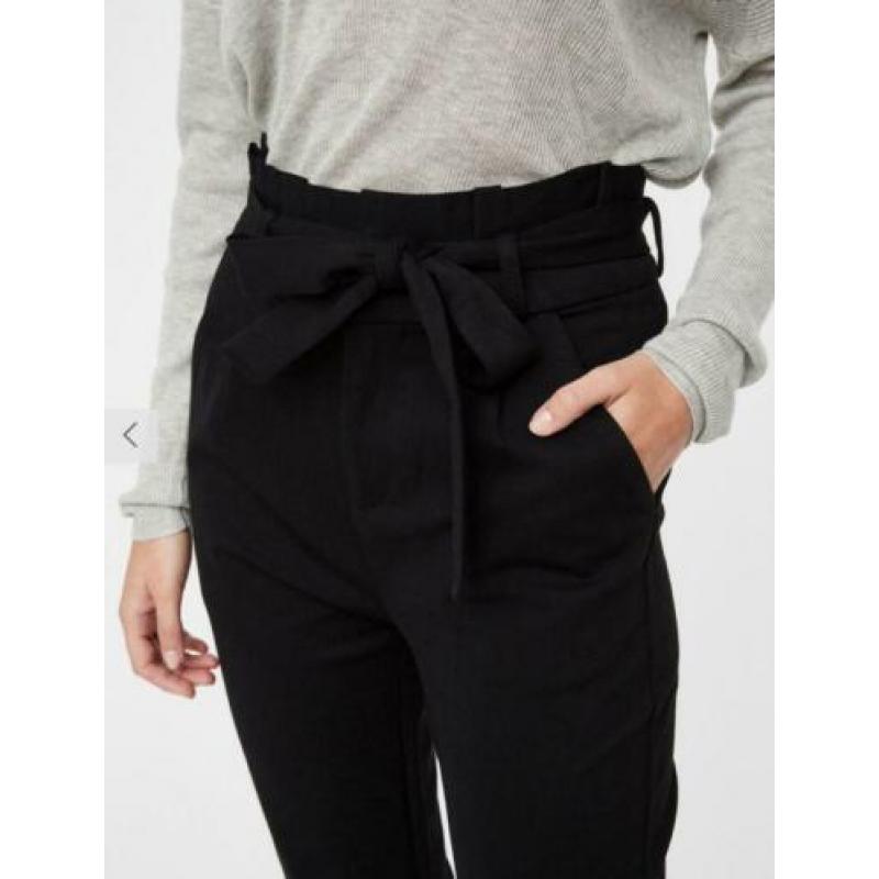 High waist paperbag broek Vero Moda zwart maat M/32