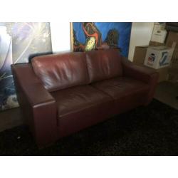 Leolux Antonia lounge leder Senso granata