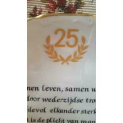 spreuk bord 25 jaar huwelijk LIMOGES selection GILIS