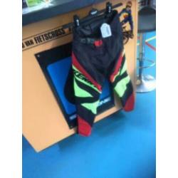 Kenny Rock BMX Broek, Zwart/Rood/Fluo-Geel, Youth 28, Nieuw