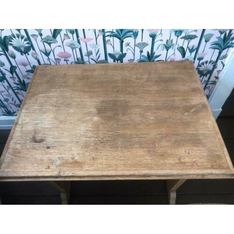 Retro/brocante naaitafeltje met klep en spiegel
