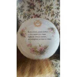 spreuk bord 25 jaar huwelijk LIMOGES selection GILIS