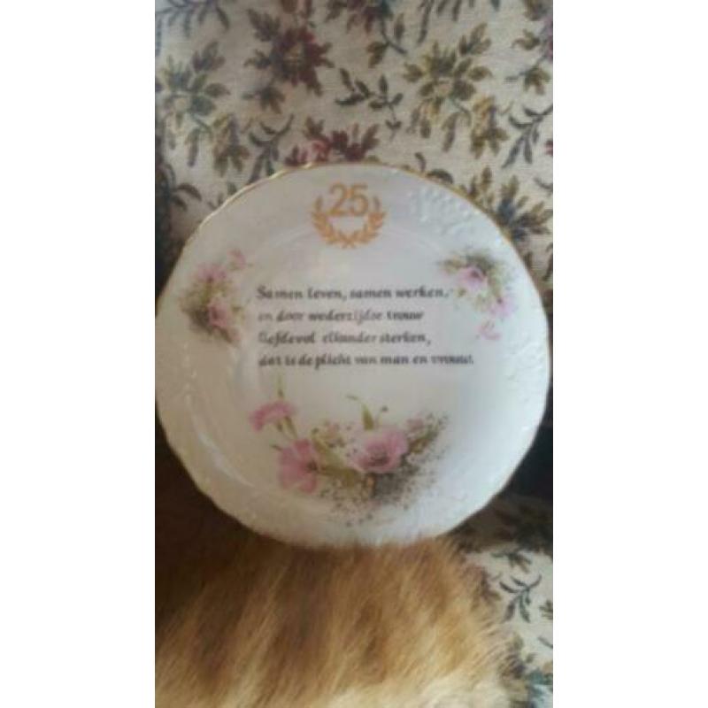 spreuk bord 25 jaar huwelijk LIMOGES selection GILIS