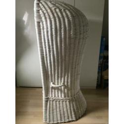 rotan strandstoel wit - 150 centimeter hoog