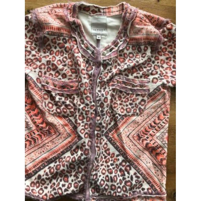 10 feet blazer jasje vest colbert maat M 38 print panter