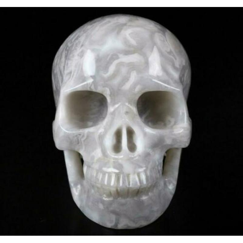 Agaat Schedel Kristal Quartz Kwarts Beeld 2.5 KG Doodshoofd