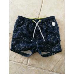 Tumble n dry zwembroek low maat 92 splash donkerblauw wit