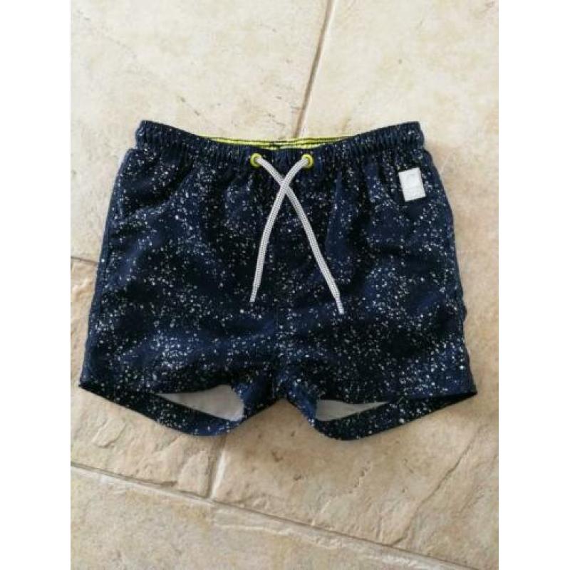 Tumble n dry zwembroek low maat 92 splash donkerblauw wit