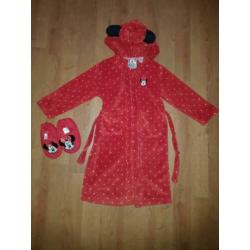 H&M Minnie Mouse badjas + pantoffels