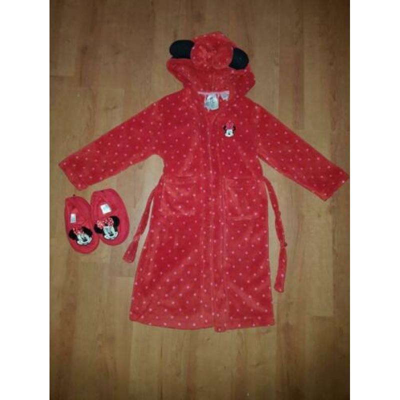 H&M Minnie Mouse badjas + pantoffels
