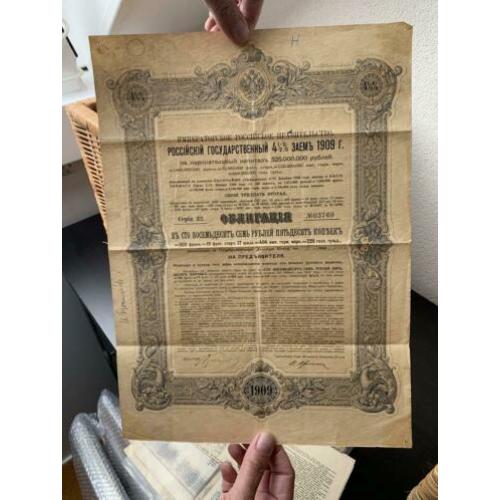 Obligaties van het ottomaanse rijk en Russische rijk 1900