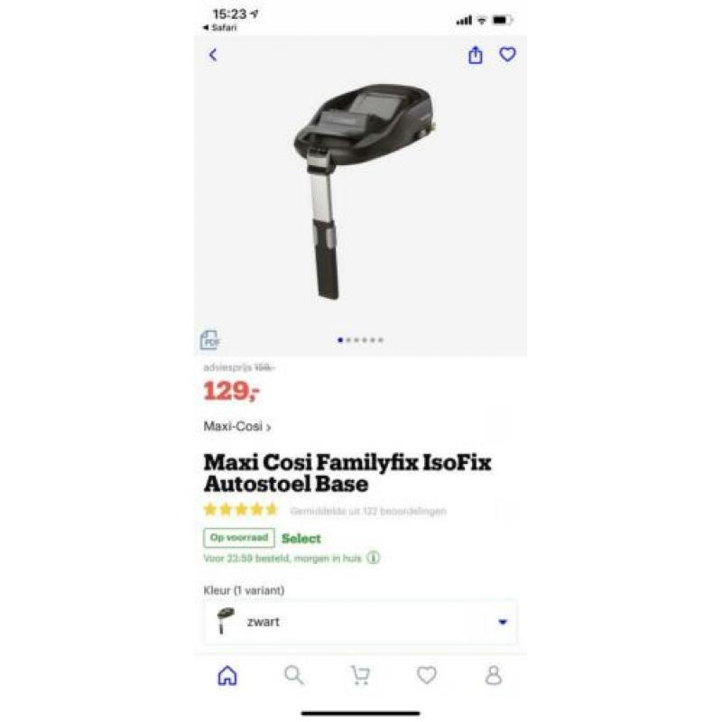 Maxi Cosi Familyfix IsoFix Autostoelbase