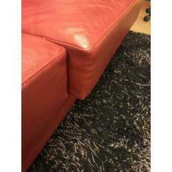 Leolux Antonia lounge leder Senso granata