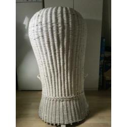 rotan strandstoel wit - 150 centimeter hoog