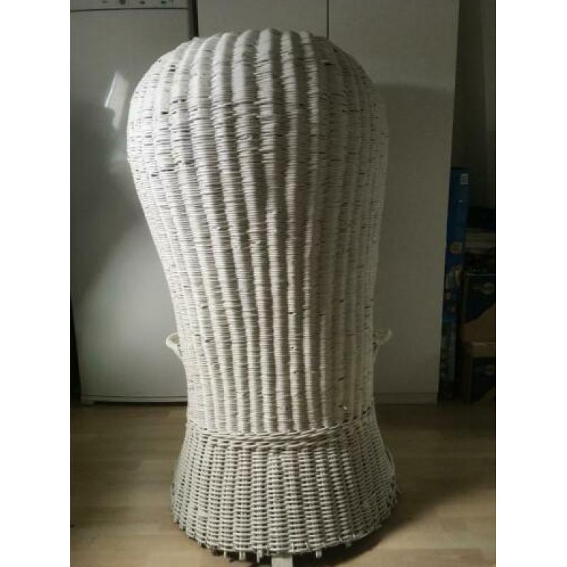 rotan strandstoel wit - 150 centimeter hoog