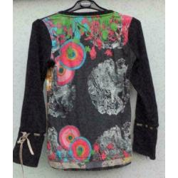 DESIGUAL prachtige kleurijke top mt S