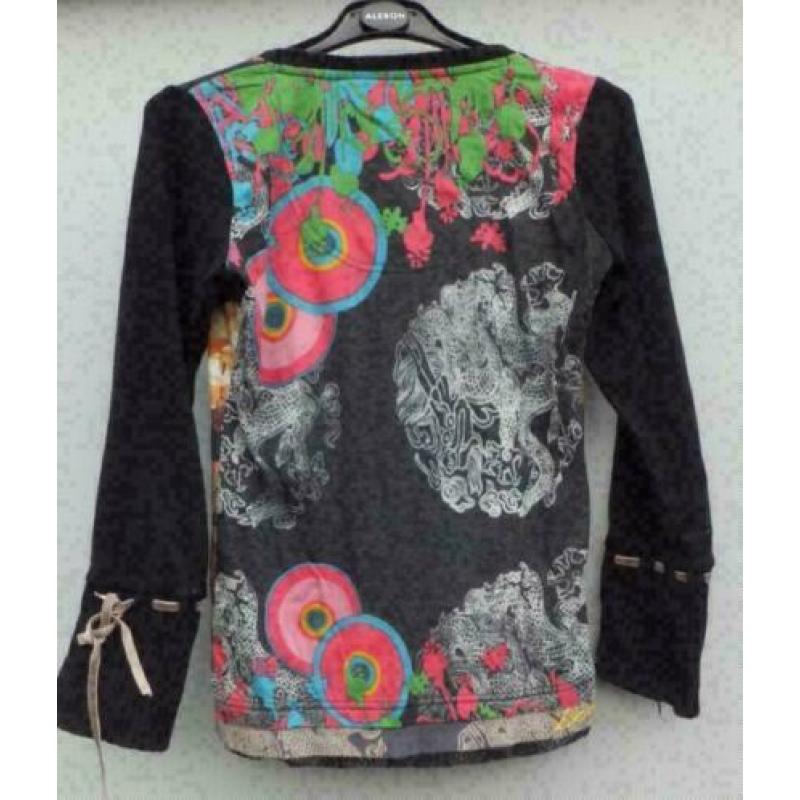 DESIGUAL prachtige kleurijke top mt S