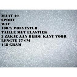 Maat m - sport - witte 3/4 broek
