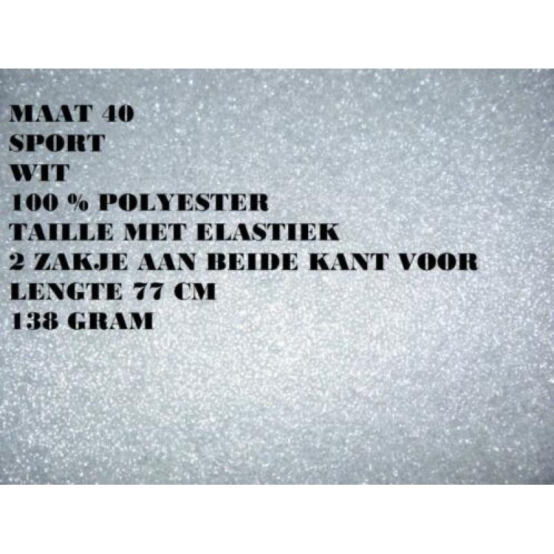 Maat m - sport - witte 3/4 broek