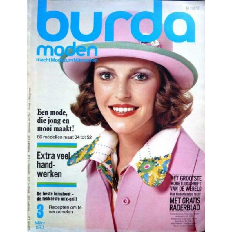 BURDA MAART 1973 - op de afb. een greep uit de inhoud