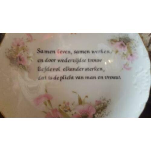 spreuk bord 25 jaar huwelijk LIMOGES selection GILIS