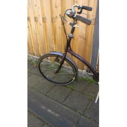 Damesfiets opknap/student Gazelle paars