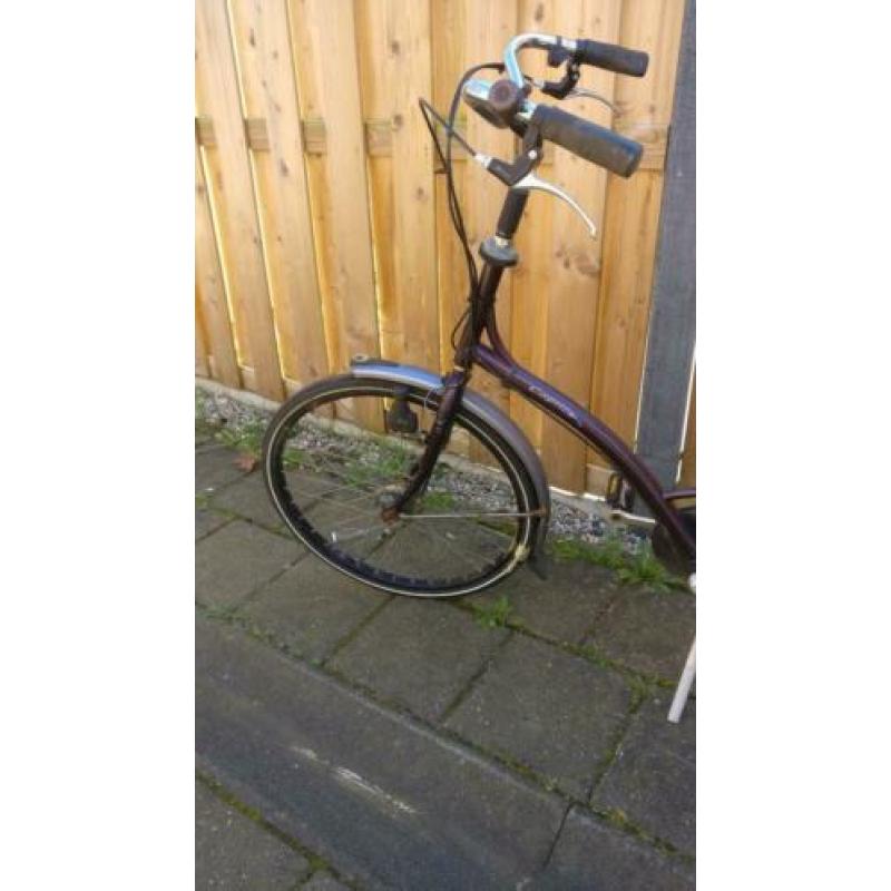 Damesfiets opknap/student Gazelle paars