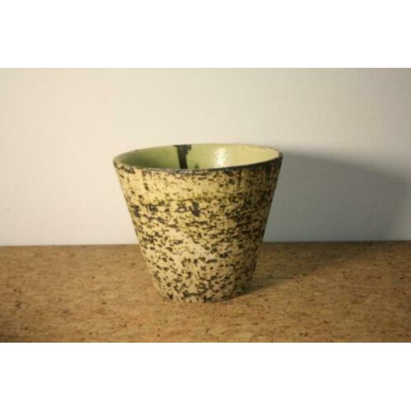 berkenbast bloempot chamot chamotte vintage midcentury