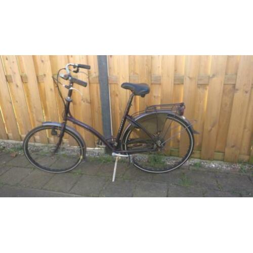 Damesfiets opknap/student Gazelle paars