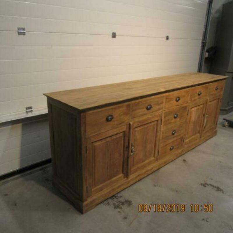 groot teakhouten dressoir > 240