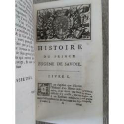 Histoire du Prince Francois Eugene de Savoie (1740) mooi !