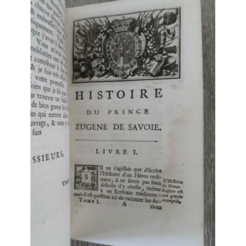 Histoire du Prince Francois Eugene de Savoie (1740) mooi !