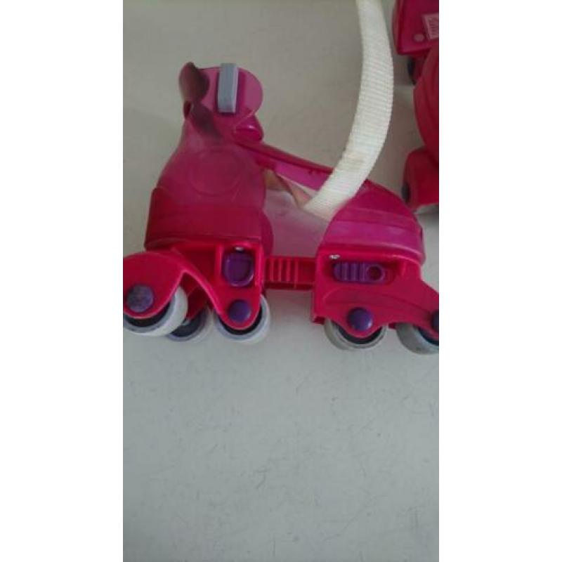 Rolschaatsen skates barbie 3-5 jaar verstelbaar roze kind