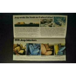 1978 Jeep Full Line Brochure USA