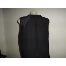 D4A Hale Bob deels zijden blouse tuniek deels in print mt L