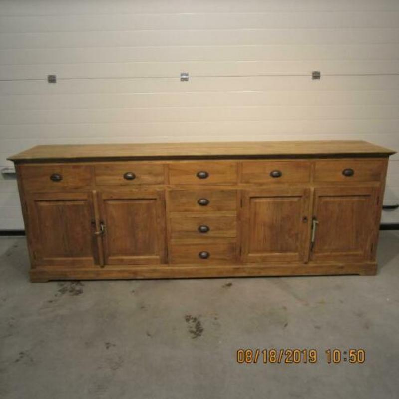 groot teakhouten dressoir > 240