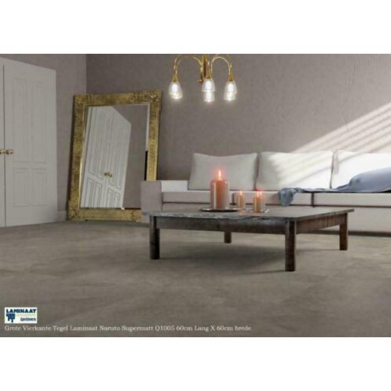 Grote Vierkante Tegel Laminaat Naruto Bruin Taupe 60cm X 60
