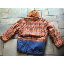 Oranje skipak / skibroek met ski jas mt M