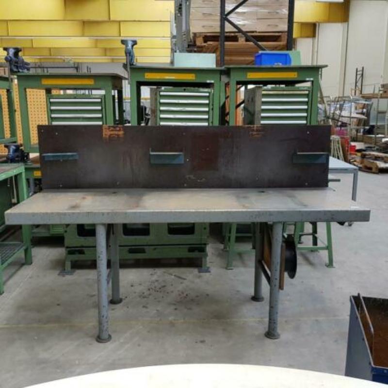 Metalen werkbank 220x86 cm, KSB Breda WB015