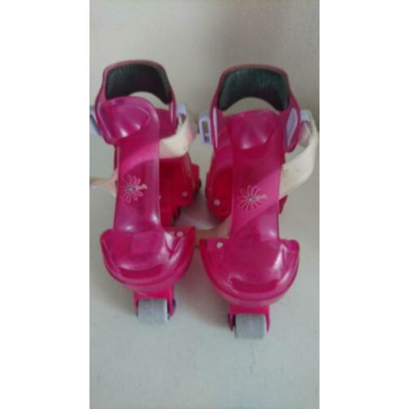 Rolschaatsen skates barbie 3-5 jaar verstelbaar roze kind